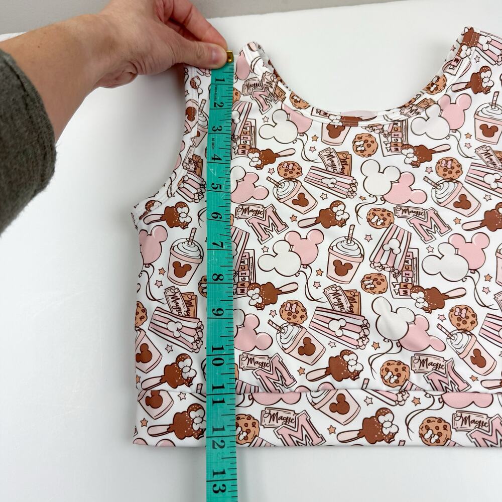 Kids Pink & Brown Printed Crop Top and Twirl Skirt Set - Picture 8 of 10